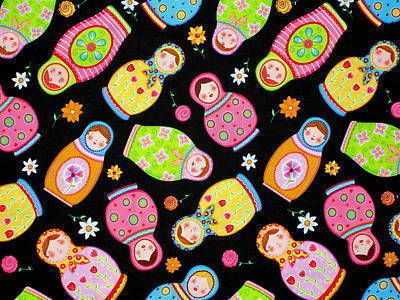 MATRYOSHKA BABUSHKA RUSSIAN NESTING DOLL FABRIC TIMELESS TREASURES