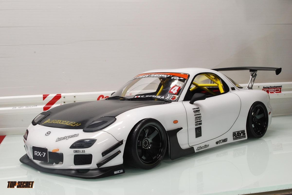 MAZDA RX7 1 10 BODY SHELL DRIFT TAMIYA TT01E TB03D YOKOMO DIB DRB HPI