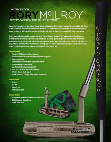 Scotty Cameron Limited Release Inspired by Rory McIlroy Putter