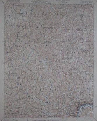 1907 Kanawha Railroad Map Pomeroy Meigs County Ohio River Ferry Albany