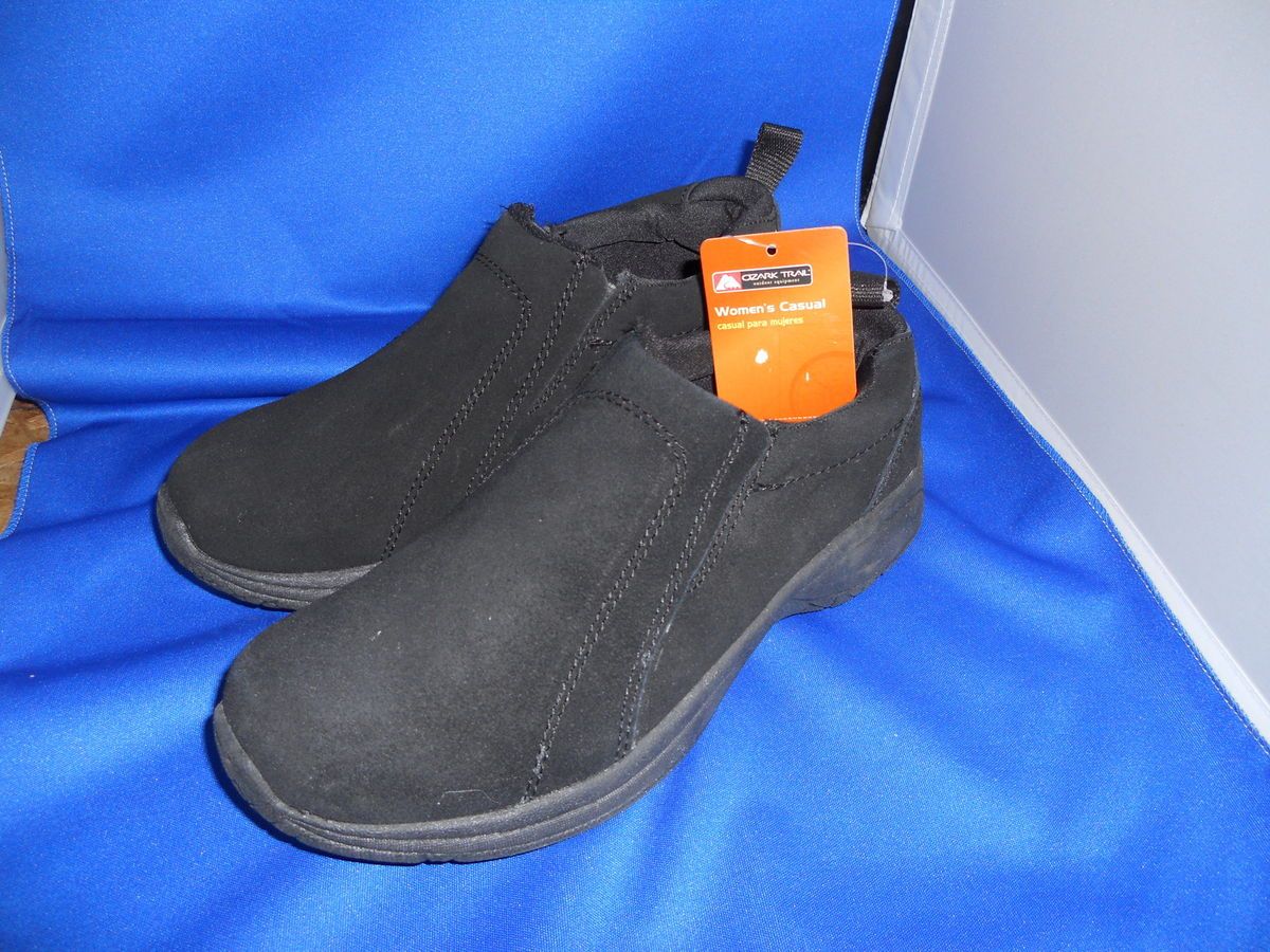 Womens Merna Slip on Suede Leather Shoes by Ozark Trail Black Size