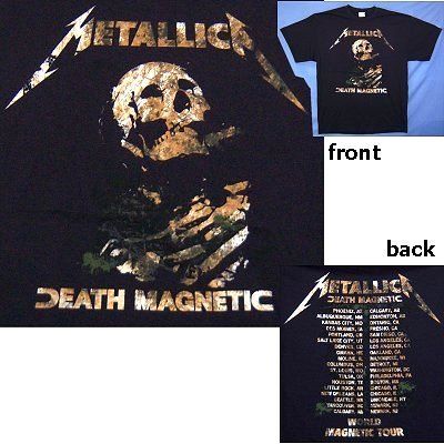 METALLICA DEATH MAGNETIC TOUR BURIED IMAGE BLK T SHIRT 2XL XXL NEW