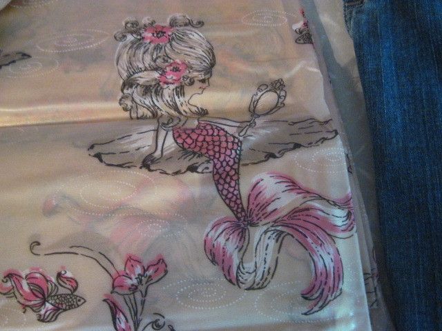 Vintage 50s Mermaid Shower Curtain