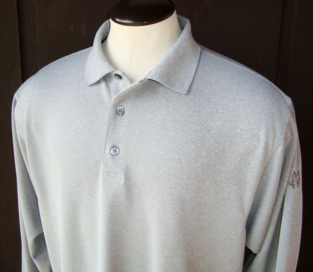 FootJoy Long Sleeve Moisture Wicking Polo Golf Shirt Mens XL