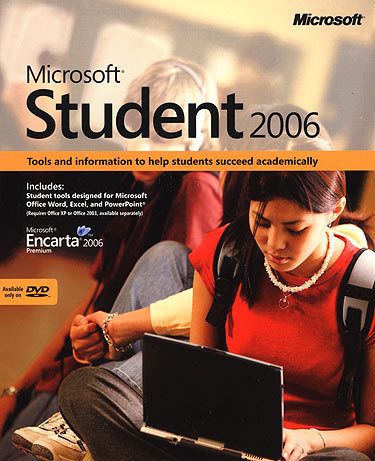 MICROSOFT STUDENT 2006 +ENCARTA PREMIUM *XP VISTA WIN 7* PC Reference