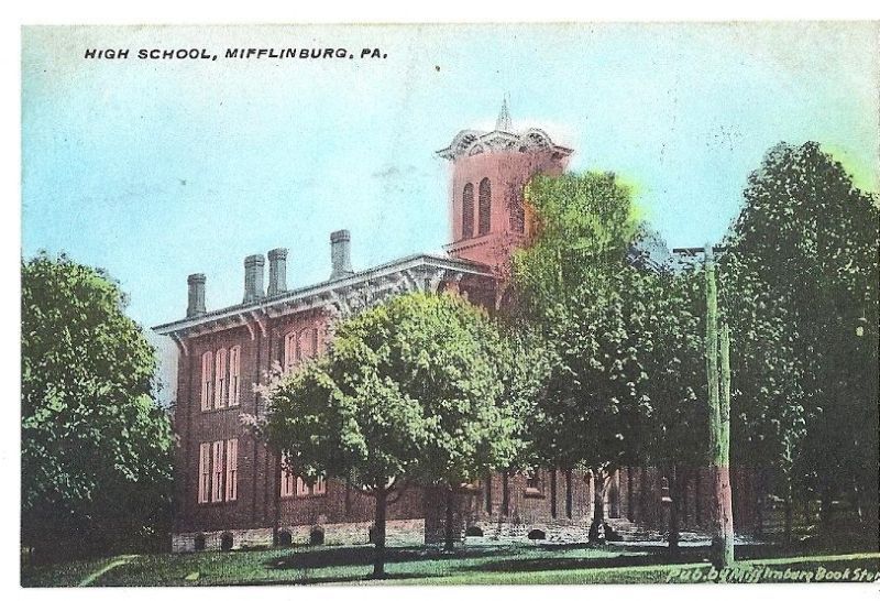 Pennsylvania PA Mifflinburg High School Postcard