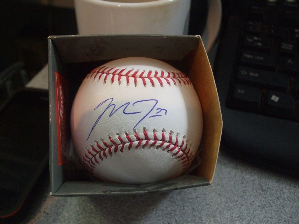 Mike Trout Signed MLB Baseball Anaheim Angels MLB HOLO Authentication