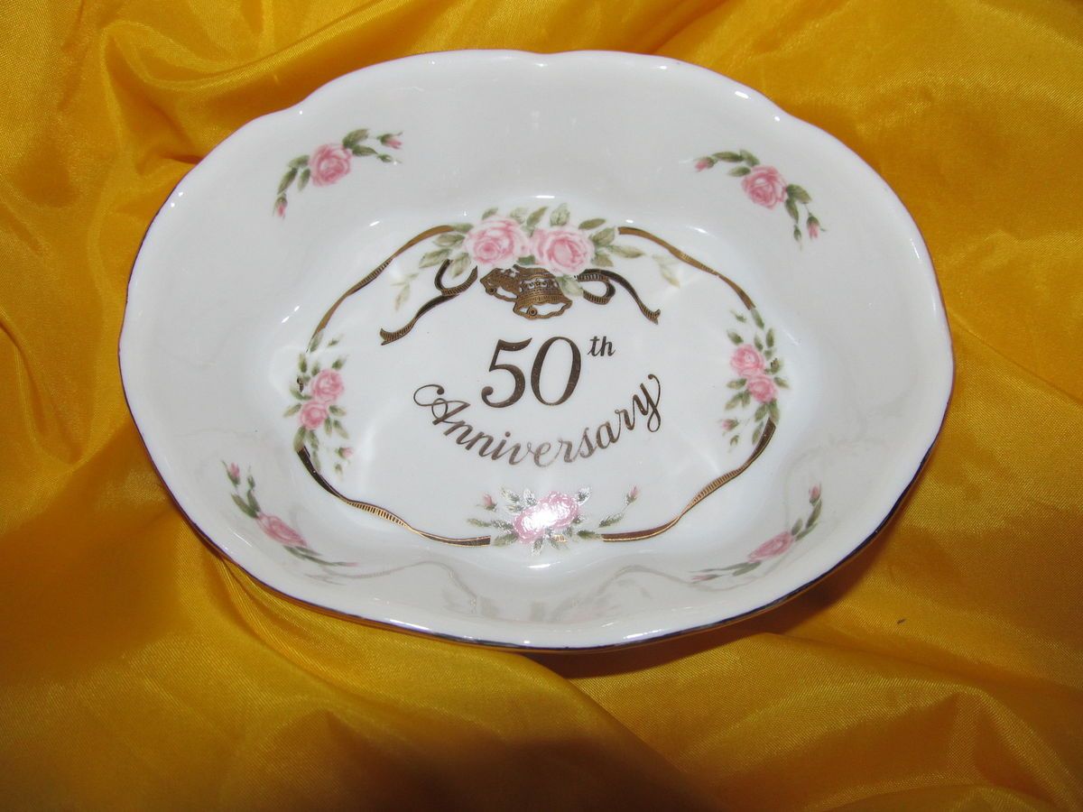  LEFTON 50TH ANNIVERSARY DISH TRINKET BOWL SIGNED MICHIO SUZUKI 1988