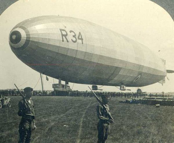 Dirigible R 34 at Mineola NY Keystone