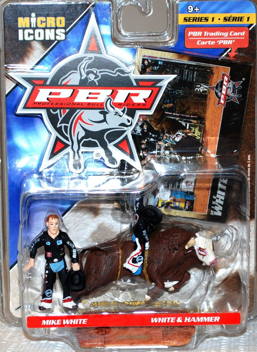 Mike White and Hammer Micro Icons PBR Professional Bull Rider Series 1