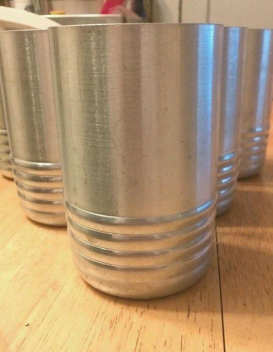 Aluminum Tumblers Set of 6 4 High