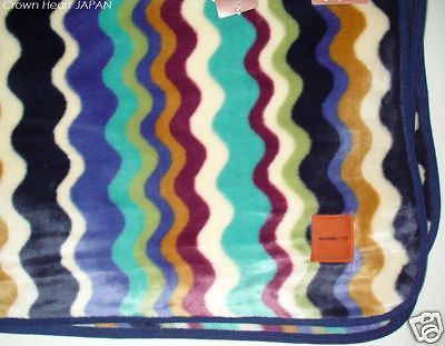 New MISSONI HOME 55x39 Lap Robe Blanket Throw Soft 140x100cm Japan