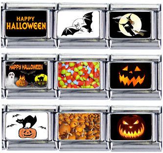 PC Lot Halloween Holiday Italian Photo 9mm Charms NEW