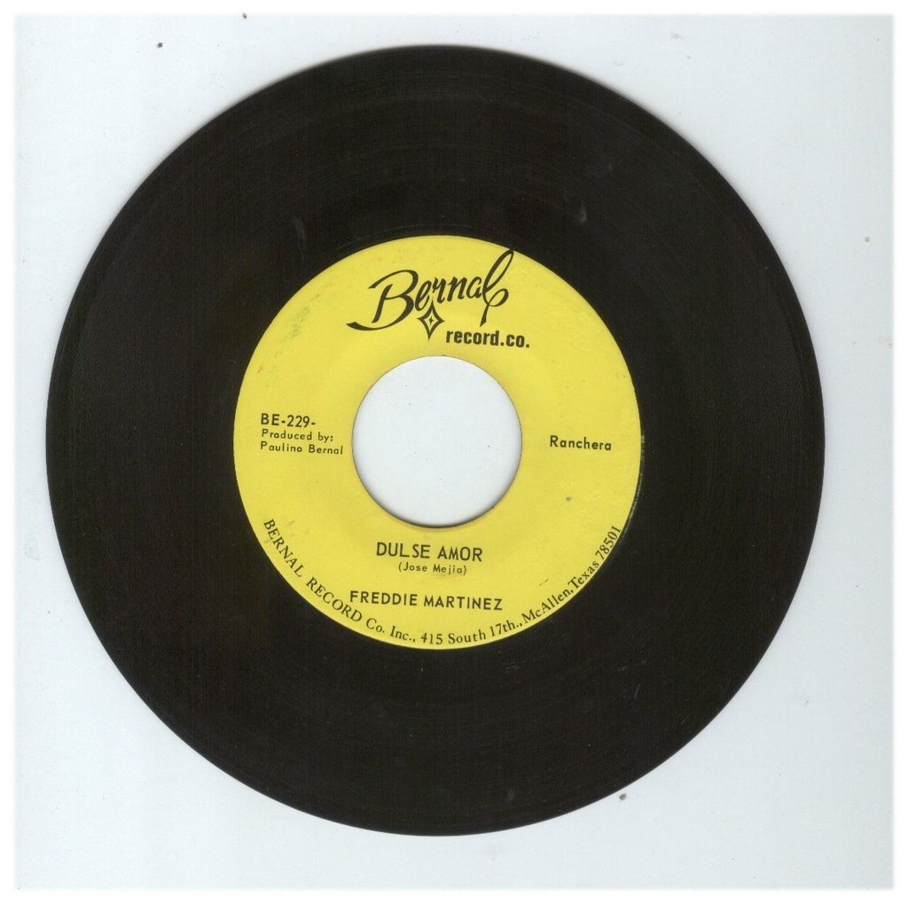 FREDDIE MARTINEZ * EL AMOR QUE TE DOY & DULSE AMOR * 45RPM