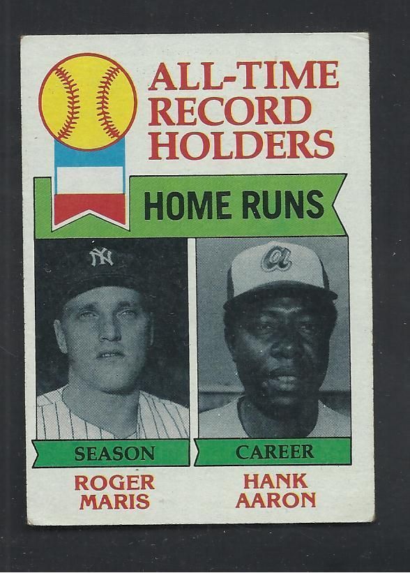 HANK AARON ROGER MARIS HR LEADER 1979 TOPPS #413 EX