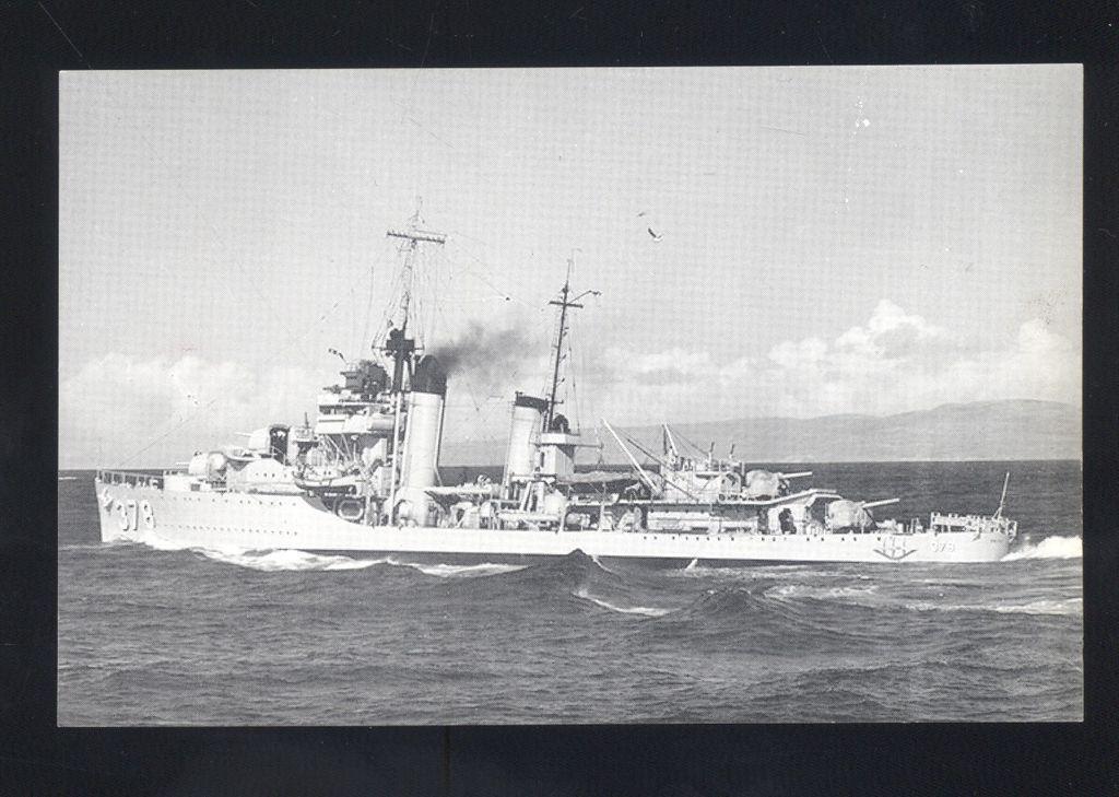 NAVY SHIP USS SMITH DD 378 MILITARY WWII WARSHIP POSTCARD