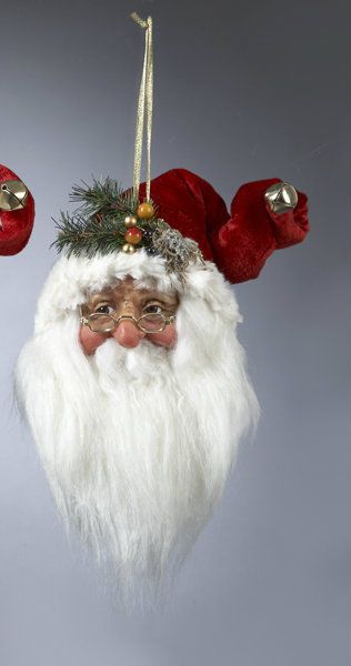 KURT S. ADLER 10 JACQUELINE KENT COLLECTIBLE SANTA HEAD, BIRTHSTONE