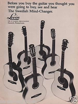 1974 LEVIN GUITAR SWEDISH MIND CHANGER C.F.MARTIN ORGANISATION PRINT