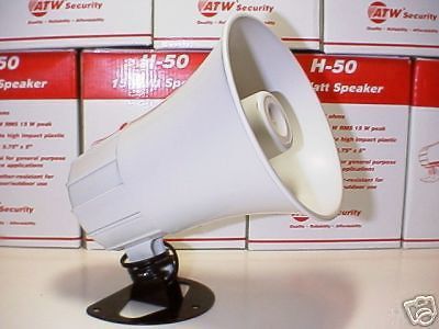 15W Weatherproof Security Alarm Siren Speaker Horn NIB