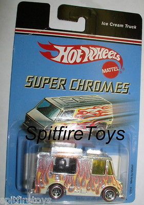TARGET EXCLUSIVE HOT WHEELS SUPER CHROMES ICE CREAM TRUCK FLAMES LOWS