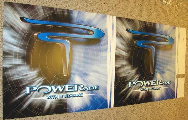 POWERADE LOGO ICE BARREL COOLER WRAP~COLORFUL GRAPHICS