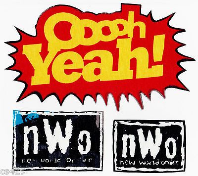 NEW WORLD ORDER NWO WRESTLING LOGO OOOH YEAH FABRIC APPLIQUE