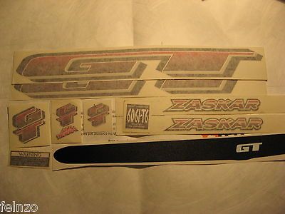 MTB GT ZASKAR decal set RED/WHITE/BLAC K NOS LTS