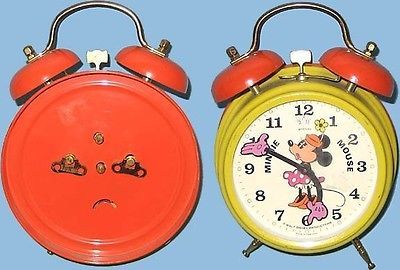 MOUSE   DOUBLE BELL ALARM CLOCK   GERMANY   BRADLEY CO.   DISNEY