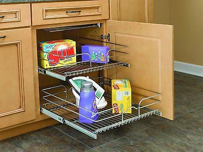 Rev A Shelf 5WB2 2122 CR   21 Double Pullout Wire Basket w/ 22