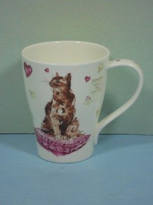 Fine Bone China Sloway Shape Mug Purrfect Cats by P. Alice ENGLAND