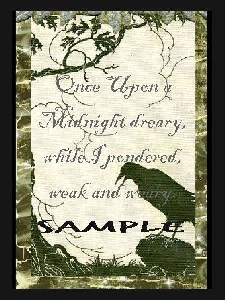 Primitive Prim Raven Edgar Alan Poe Once Upon Midnight Dreary Ornie