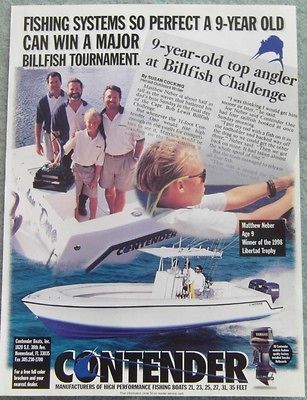 1999 CONTENDER CENTER CONSOLE FISHING BOATS AD   Matthew Neber