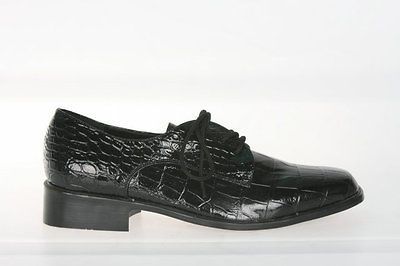 FUNTASMA BLACK ALLIGATOR PATTERN DRESS COSTUME SHOE MEN SZ 10 11 NEW