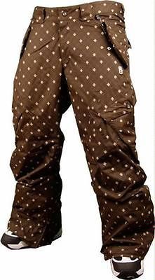 DC Bar Mens Cargo Snowboard Pants Brown Burton S, L, XL