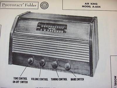 AIR KING A 604 RADIO PHOTOFACT