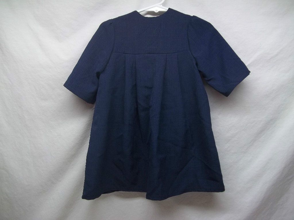 Authentic Amish Baby Toddler Girls Dark Navy Blue Dress Clothing