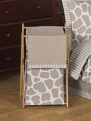 KID BABY CLOTHES LAUNDRY HAMPER FOR ANIMAL PRINT GIRAFFE BEDDING SET