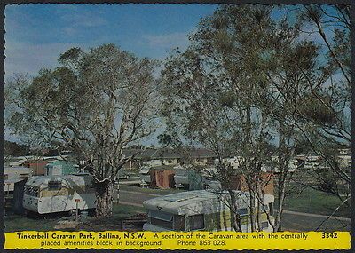 120s) 1960s 70s PC OF THE TINKERBELL CARAVAN PARK,BALLINA, N.S.W