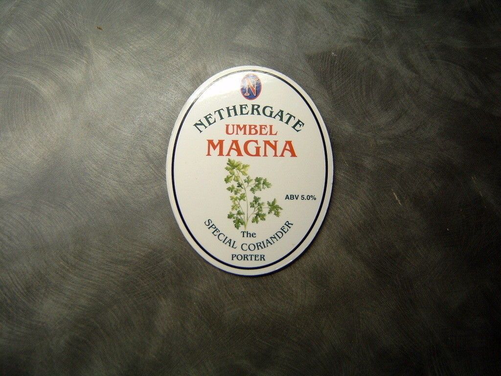 NETHERGATE BREWERY   Umbel Magna   Pump Clip   VG