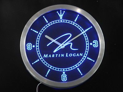 nc0431 b Martin Logan Speaker Audio Home Neon Sign LED Clock
