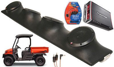 KIOTI MECHRON ROCKFORD R152 & PBR300X4 AMP QUAD 5 1/4 SPEAKER UTV POD