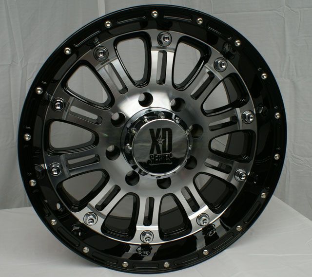 16 x8 XD Series XD795 Hoss Black Machined 5 6 8 Lugs One Single Wheel