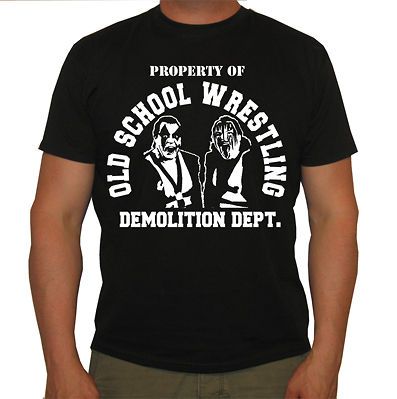 DEMOLITION T SHIRT OLD SCHOOL WWF WRESTLING WWE JW6