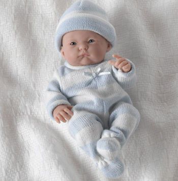 JC TOYS 18452 9.5 in. Mini La Newborn Doll Real Boy