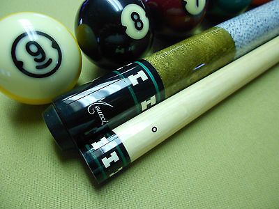 MEUCCI ANTIQUE POOL CUE UNIQUE INTEGRITY iRING BLKSP PLUS PORPER 1X1