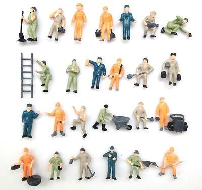 P8710 50pcs 187 Well Painted Figures Workers HO Scale