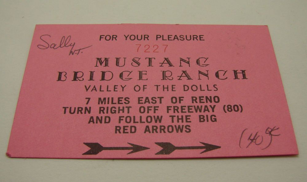 MUSTANG RANCH JOE CONFORTE RENO NV SALLY PASS GENUINE