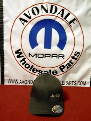 JEEP FlexFit Logo Brown Hat Size/ S M Mopar Apparel OEM