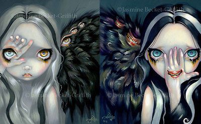 Jasmine Becket Griffit h SIGNED Divine Hand & Speak No Evil set of 2