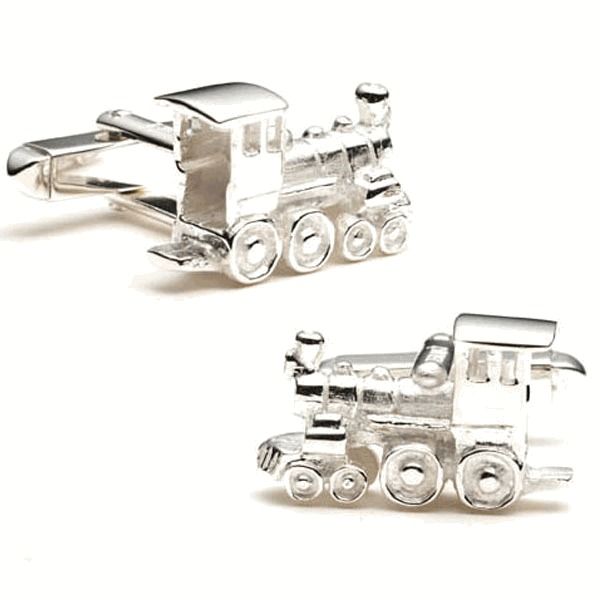 Sterling Antique Train Cufflinks cuff links NIB